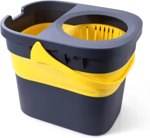 Yocada Commercial Mop Bucket with Wringer Portable Collapsible Plastic Mop Bucket Cleaning Washing Bucket for Cotton Mop Grey