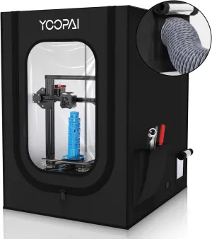 YOOPAI 3D Printer Enclosure, Dustproof Tent Constant Temperature Protective Cover for Creality Ender 3 V3 SE/KE/Ender 3/Ender 3 Pro/Ender 3V2/Ender 3S1/Anycubic Elegoo, 29.5×25.6×21.6"