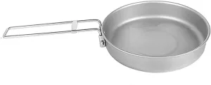 YYDS Outdoor Camping Portable Camping Cookware Pure Titanium Foldable Handle Frying Pan Lightweight Pan for Backpacking Outdoors Camping Cooker Adventures Picnics