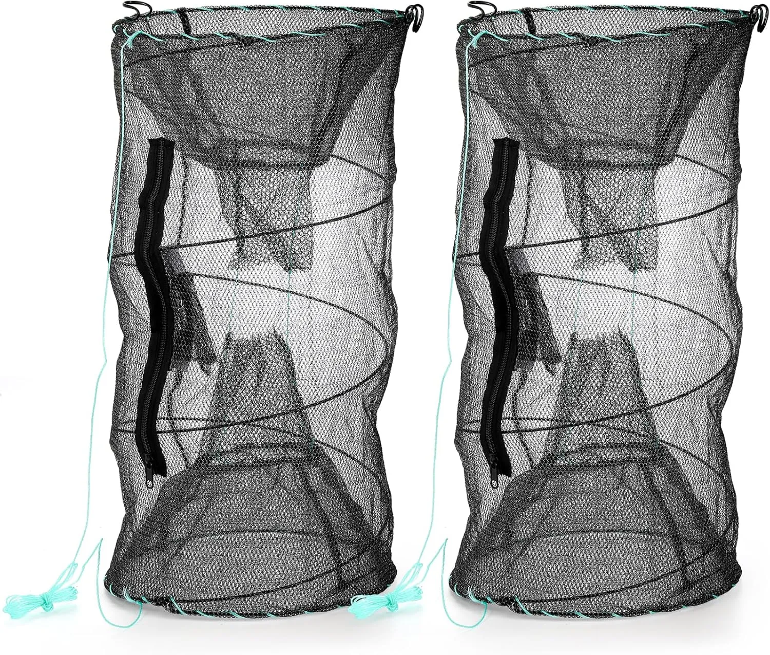 ZENFUN Collapsible Cast Net, Foldable Fishing Net Trap, Lobster Trap, Portable Folded Fishing Accessories