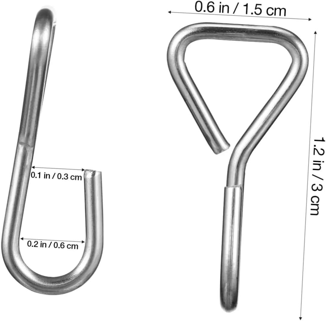 Zerodeko 100pcs Car Seat Hooks Headrest Hooks Stainless Steel Heavy Duty for Car Bag Belt