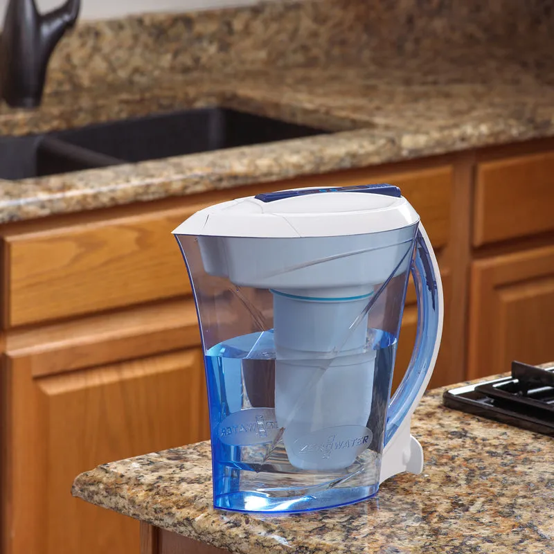 ZeroWater 10 cups Blue/Clear Water Filtration Pitcher