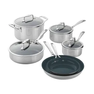 ZWILLING CLAD CFX 10 PC STAINLESS COOKWARE
